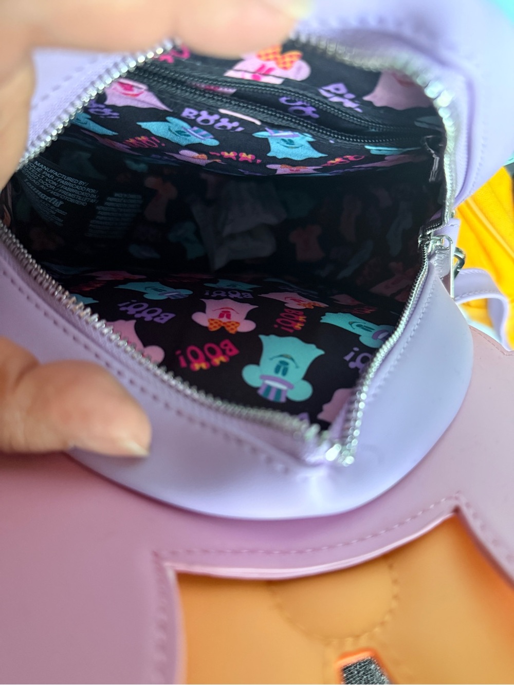 Loungefly Disney Ghost Mickey and Minnie Pastel Crossbody Bag NWT - Picture 4 of 6